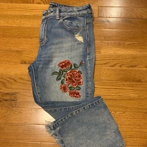 Zara Basics Floral Jeans